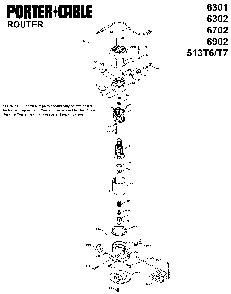 Exploded Diagram A Diagram and Parts List for 690 ALL TYPES Porter Cable Router